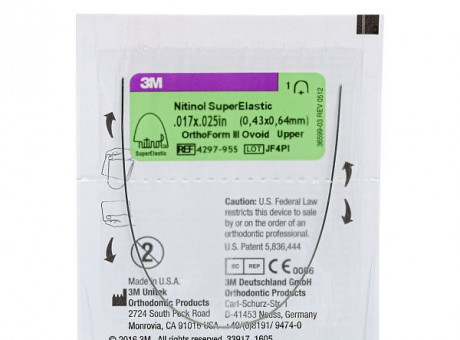 Дуга нитиноловая Unitek Super Elastic .017x.025 НЧ  ФIII 3М.
